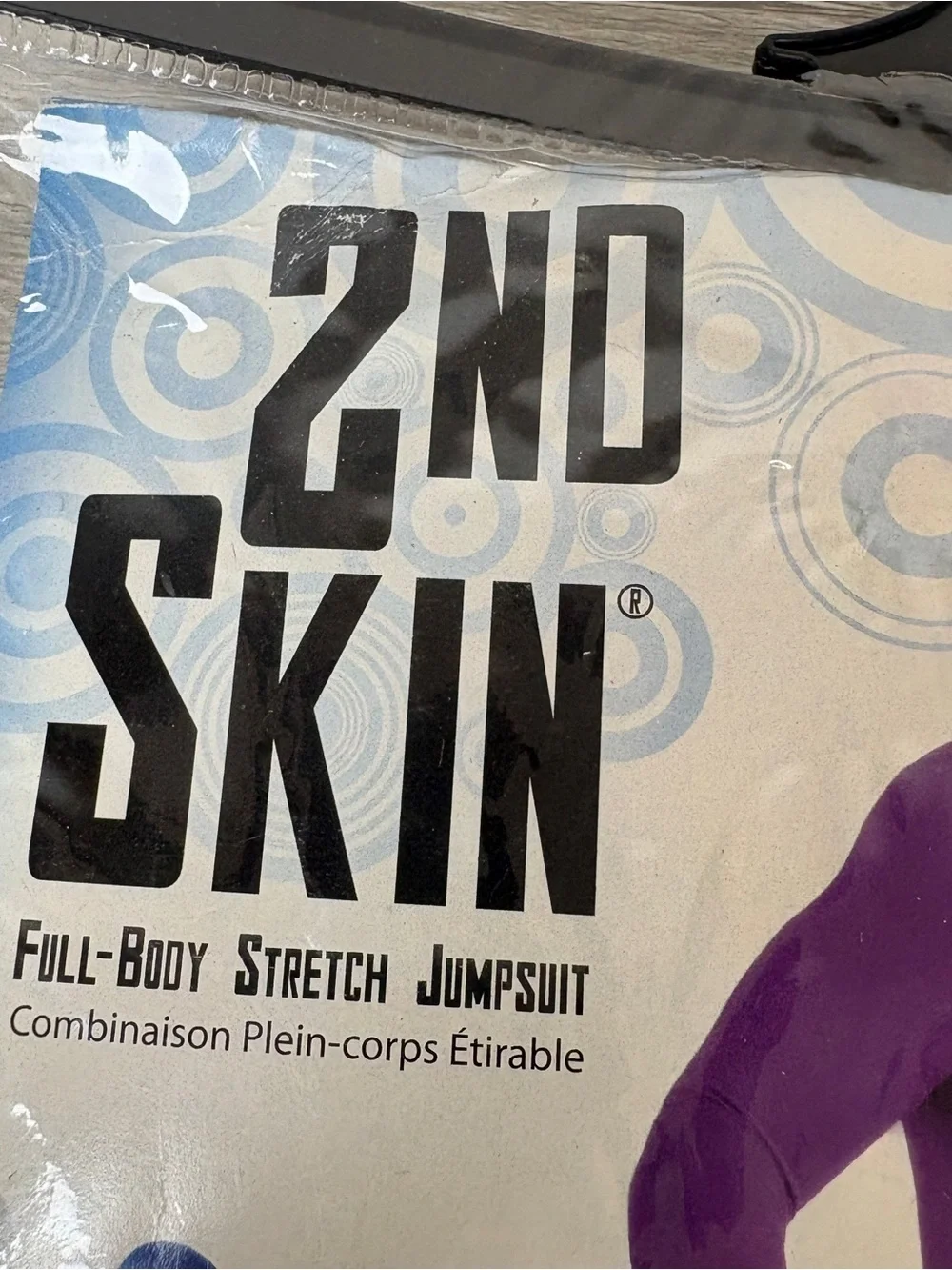 Rubies Second 2nd Skin Full Body Jumpsuit with Face Mask Adult Medium Purple